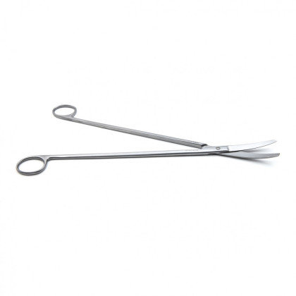 Фото товара Ножницы CRAFOORD, для глубоких полостей, тупоконечные вертикально-изогнутые, 280 мм (Н-128р), МИЗТ