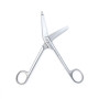 Фото товара Ножницы LISTER, горизонтально-изогнутые с пуговкой, 185 мм (Н-14р), МИЗТ