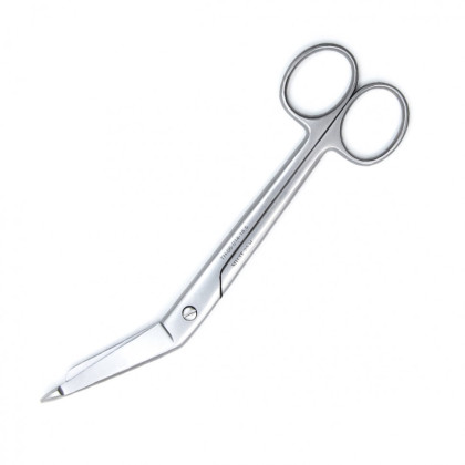 Фото товара Ножницы LISTER, горизонтально-изогнутые с пуговкой, 185 мм (Н-14р), МИЗТ