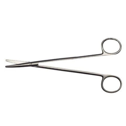 Фото товара Ножницы METZENBAUM изогнутые, 175 мм, р.ч. 2,5 мм (с узкими закругленными лезвиями)