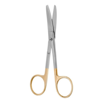 Фото товара Ножницы STANDARD, тупоконечные вертикально-изогнутые, с твердосплавными вставками, 140 мм (Н-71р), МИЗТ