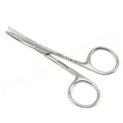 Ножницы вертикально изогнутые тупоконечные 100мм Фото товара Ножницы вертикально изогнутые тупоконечные 100мм