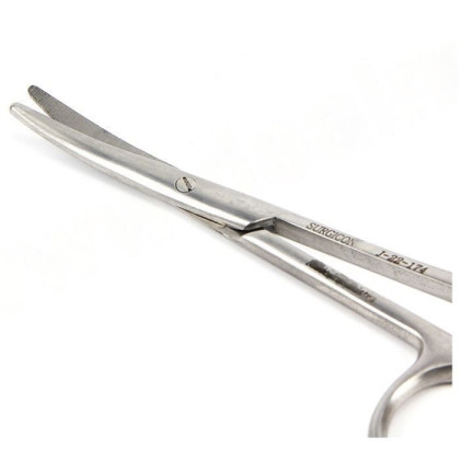 Ножницы вертикально изогнутые тупоконечные 100мм Фото товара Ножницы вертикально изогнутые тупоконечные 100мм