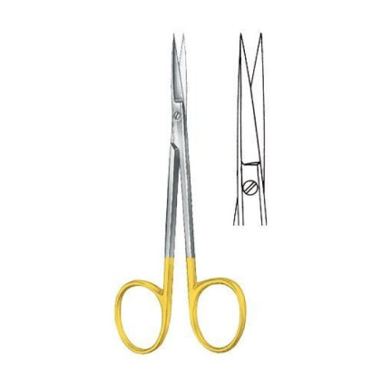 Ножницы глазные Iris с вольфрамо-карбидными вставками, прямые, 11,5 см KLS Martin Фото товара Ножницы глазные Iris с вольфрамо-карбидными вставками, прямые, 11,5 см KLS Martin