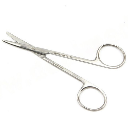 Ножницы глазные тупоконечные вертикально-изогнутые 115мм Фото товара Ножницы глазные тупоконечные вертикально-изогнутые 115мм