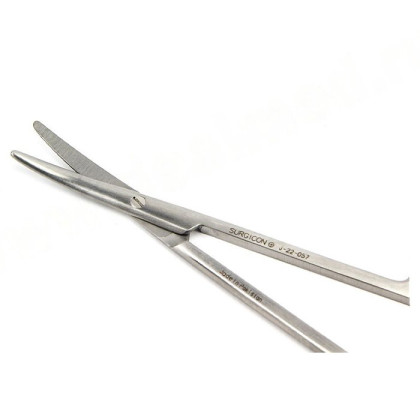 Ножницы глазные тупоконечные вертикально-изогнутые 115мм Фото товара Ножницы глазные тупоконечные вертикально-изогнутые 115мм