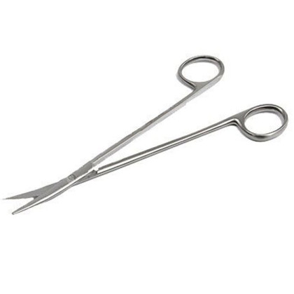 Фото товара Ножницы деликатные с узкими закругленными лезвиями изогнутые 175 мм ПТО Медтехника