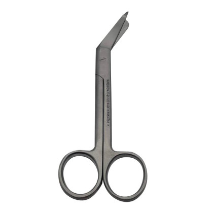 Ножницы для разрезания повязок с пуговкой горизонтально изогнутые 185мм Фото товара Ножницы для разрезания повязок с пуговкой горизонтально изогнутые 185мм