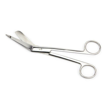 Ножницы для разрезания повязок с пуговкой горизонтально изогнутые, 185 мм ПТО Медтехника Фото товара Ножницы для разрезания повязок с пуговкой горизонтально изогнутые, 185 мм ПТО Медтехника