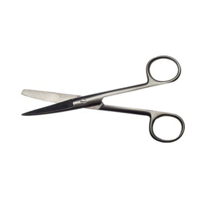 Фото товара Ножницы медицинские с одним острым концом вертикально изогнутые твердосплавные, 140 мм ПТО Медтехника