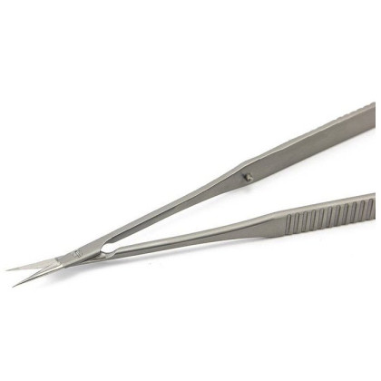 Ножницы микрохирургические 160 мм, плоская ручка остроконечные лезвия длина 13 мм, прямые ПТО Медтехника Фото товара Ножницы микрохирургические 160 мм, плоская ручка остроконечные лезвия длина 13 мм, прямые ПТО Медтехника