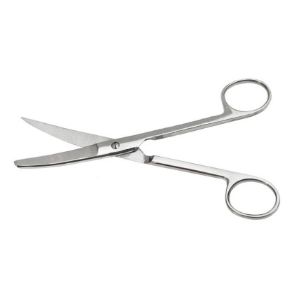 Ножницы с 1-м острым концом вертик. изогнутые 170 мм Фото товара Ножницы с 1-м острым концом вертик. изогнутые 170 мм