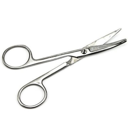 Ножницы с одним острым концом вертикально изогнутые 140 мм Фото товара Ножницы с одним острым концом вертикально изогнутые 140 мм