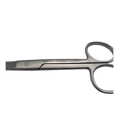 Ножницы с одним острым концом изогнутые 145 мм Surgicon Фото товара Ножницы с одним острым концом изогнутые 145 мм Surgicon