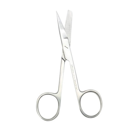 Ножницы с одним острым концом прямые детские 125мм Фото товара Ножницы с одним острым концом прямые детские 125мм