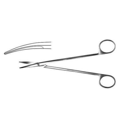 Ножницы с узкими закругл. лезвиями, вертик. изогнутые, 175 мм Фото товара Ножницы с узкими закругл. лезвиями, вертик. изогнутые, 175 мм