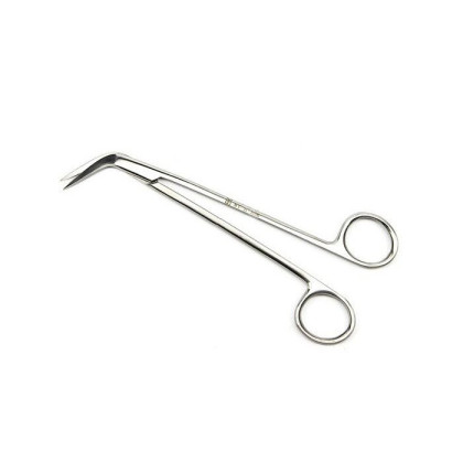 Ножницы сосудистые изогнутые под углом 45, 160 мм ПТО Медтехника Фото товара Ножницы сосудистые изогнутые под углом 45, 160 мм ПТО Медтехника