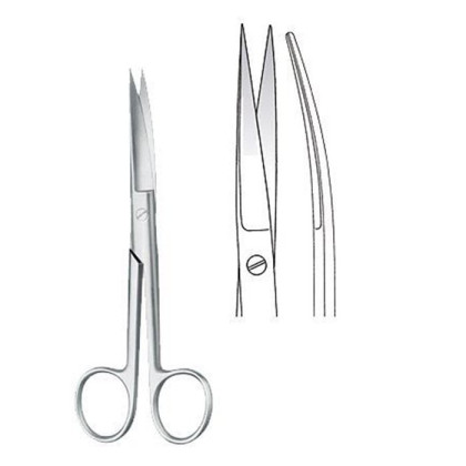 Ножницы хирургические, изогнутые, остроконечные, 12 см KLS Martin Фото товара Ножницы хирургические, изогнутые, остроконечные, 12 см KLS Martin