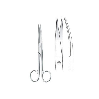 Ножницы хирургические, изогнутые, остроконечные, 14,5 см KLS Martin Фото товара Ножницы хирургические, изогнутые, остроконечные, 14,5 см KLS Martin