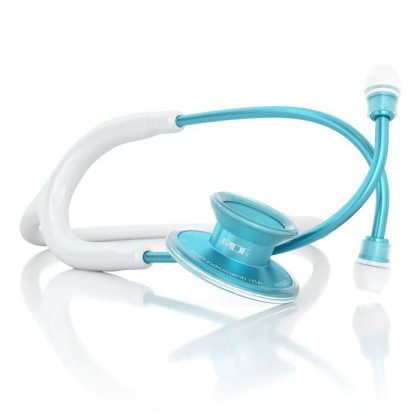 Фото товара Облегченный стетоскоп Acoustica Deluxe (белый/аквамарин), MDF