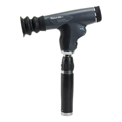 Фото товара Офтальмоскоп PanOptic в наборе с ионно-литиевой рукояткой, зарядным устройством, футляром 11812-VSM