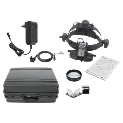 Офтальмоскоп бинокулярный непрямой OMEGA 500  с ксенон-галогеновым освещением XHL Heine Фото товара Офтальмоскоп бинокулярный непрямой OMEGA 500  с ксенон-галогеновым освещением XHL Heine