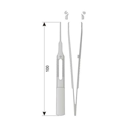 Пинцет глазной прямой из титана Фото товара Пинцет глазной прямой из титана