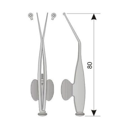 Пинцет глазной шарнирный для удаления дроби Фото товара Пинцет глазной шарнирный для удаления дроби
