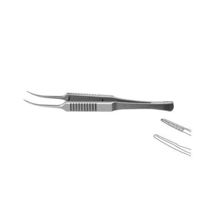 Пинцет для завязывания нитей по Макферсону, длинный, изогнутый по радиусу F-6621 Фото товара Пинцет для завязывания нитей по Макферсону, длинный, изогнутый по радиусу F-6621