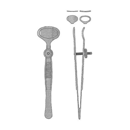 Пинцет для операций на веках окончатый 100х24 мм, ММИЗ Фото товара Пинцет для операций на веках окончатый 100х24 мм, ММИЗ