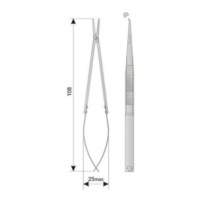 Пинцет для склеры и роговицы пружинный Фото товара Пинцет для склеры и роговицы пружинный