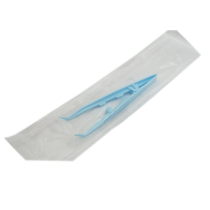 Пинцет изогнутый полимерный одноразовый стерильный 125 мм Фото товара Пинцет изогнутый полимерный одноразовый стерильный 125 мм