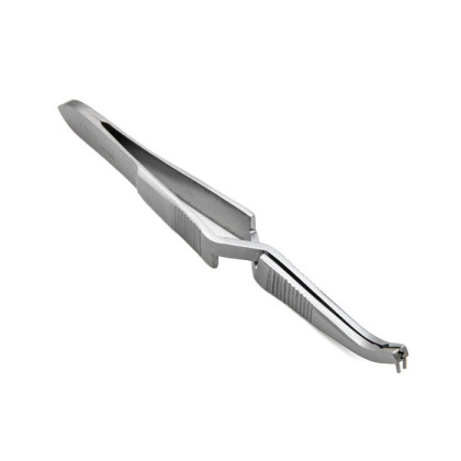 Фото товара Пинцет медицинский WACHENFELDT, для наложения и снятия металлических скобок,изогнутый, 125 мм (П-14р), МИЗТ