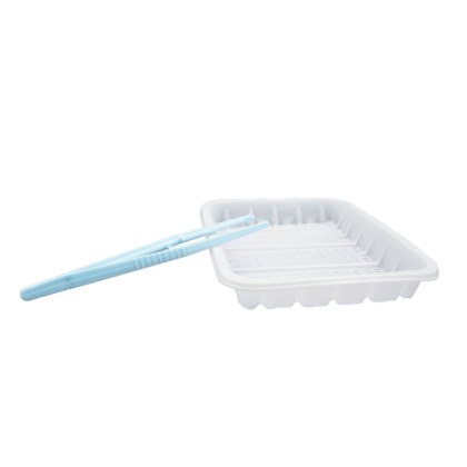 Пинцет полимерный одноразовый стерильный 150 мм в лотке Фото товара Пинцет полимерный одноразовый стерильный 150 мм в лотке