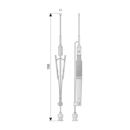 Пинцет с канюлей для удаления инородных тел из глаза прямой № 1 Фото товара Пинцет с канюлей для удаления инородных тел из глаза прямой № 1