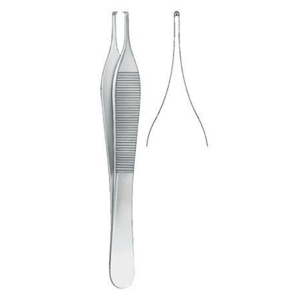 Фото товара Пинцет хирургический, по ADSON (Адсон), зубцы 1х2, KLS Martin
