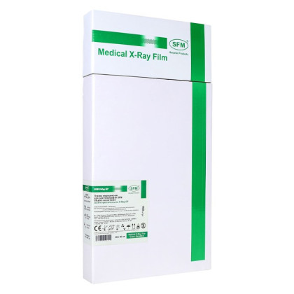 Фото товара Пленка медицинская для рентгенографии SFM общего назначения зеленочувствительная X-Ray GF, 20 х 40 см (100 листов)