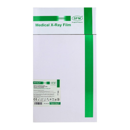 Фото товара Пленка медицинская для рентгенографии SFM общего назначения зеленочувствительная X-Ray GF, 20 х 40 см (100 листов)