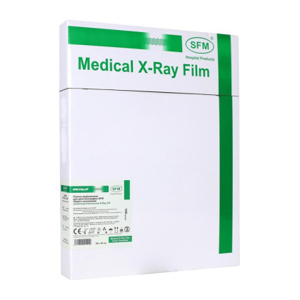Фото товара Пленка медицинская для рентгенографии SFM общего назначения зеленочувствительная X-Ray GF, 28 х 35 см (100 листов)