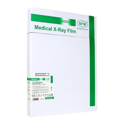 Фото товара Пленка медицинская для рентгенографии SFM общего назначения зеленочувствительная X-Ray GF, 30 х 30 см (100 листов)