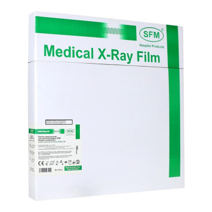 Фото товара Пленка медицинская для рентгенографии SFM общего назначения зеленочувствительная X-Ray GF, 30 х 35 см (100 листов)