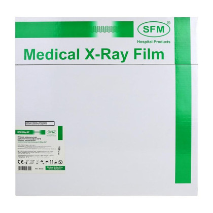 Фото товара Пленка медицинская для рентгенографии SFM общего назначения зеленочувствительная X-Ray GF, 30 х 35 см (100 листов)