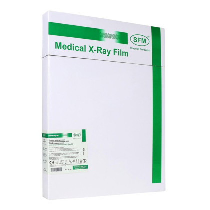 Фото товара Пленка медицинская для рентгенографии SFM общего назначения зеленочувствительная X-Ray GF, 30 х 38 см (100 листов)