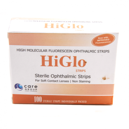 Полоски офтальмологические диагностические Higlo Strips №100 Фото товара Полоски офтальмологические диагностические Higlo Strips №100
