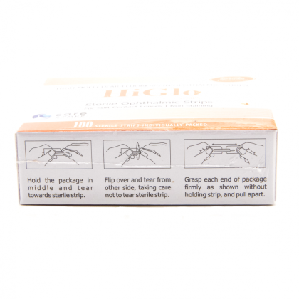 Полоски офтальмологические диагностические Higlo Strips №100 Фото товара Полоски офтальмологические диагностические Higlo Strips №100