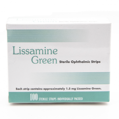 Полоски офтальмологические диагностические Lissamine Green №100 Фото товара Полоски офтальмологические диагностические Lissamine Green №100