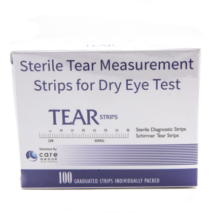 Полоски офтальмологические диагностические Tear Strips №100 Фото товара Полоски офтальмологические диагностические Tear Strips №100