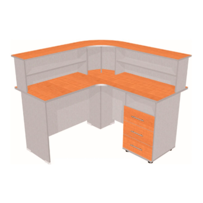 Пост медсестры 1-тумбовый тумба 3-ящиками с нишей СТПМ 1 1300х1300х1100мм Фото товара Пост медсестры 1-тумбовый тумба 3-ящиками с нишей СТПМ 1 1300х1300х1100мм