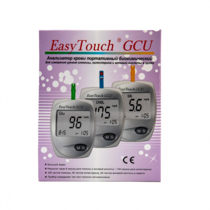 Фото товара Прибор для измерения холестерина, глюкозы и мочевой кислоты ИзиТач (EasyTouch GCU)