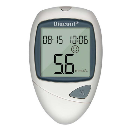 Фото товара Прибор для контроля уровня глюкозы крови (Глюкометр) "DIACONT"
